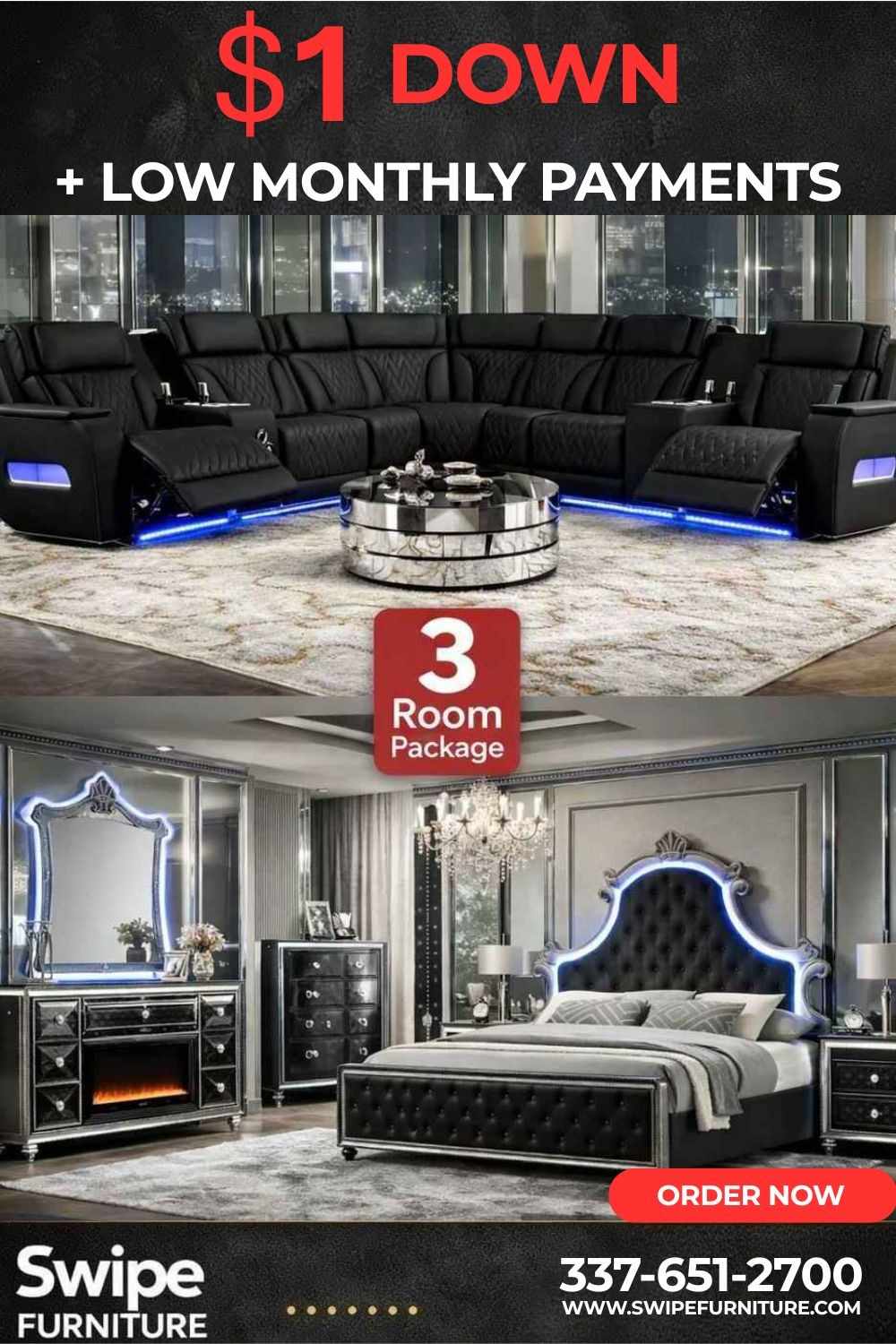 Tech 3 Room Package – Black