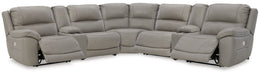Dunleith 3-Piece Power Reclining Sectional Loveseat with Console