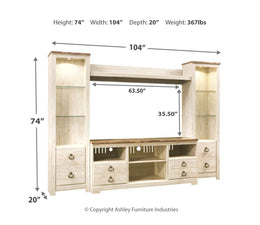 Willowton 4-Piece Entertainment Center