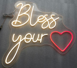 Neon Bless Your Heart Mixed Media