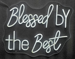 Neon Blessed By The Best Mixed Media