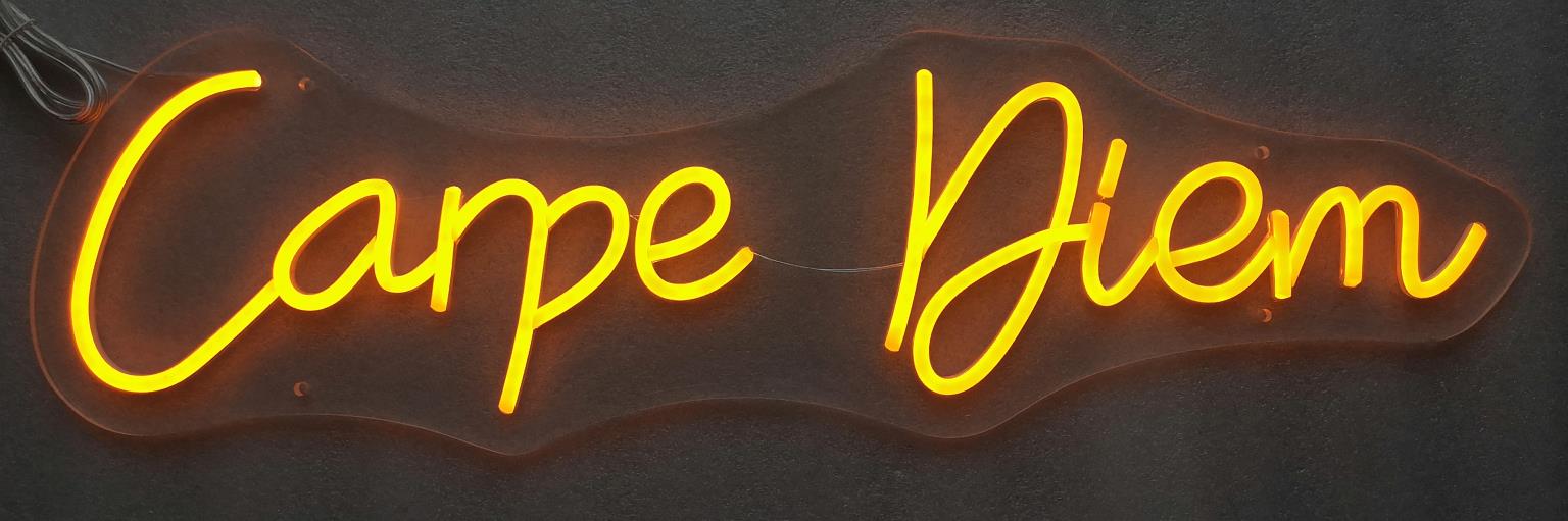 Neon Carpe Diem Mixed Media