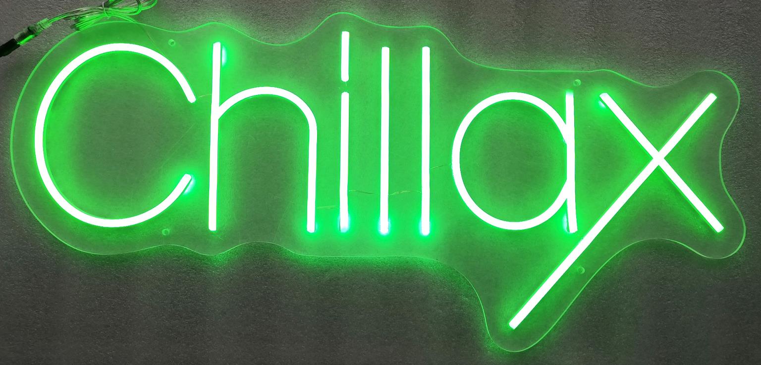 Neon Chillax Mixed Media