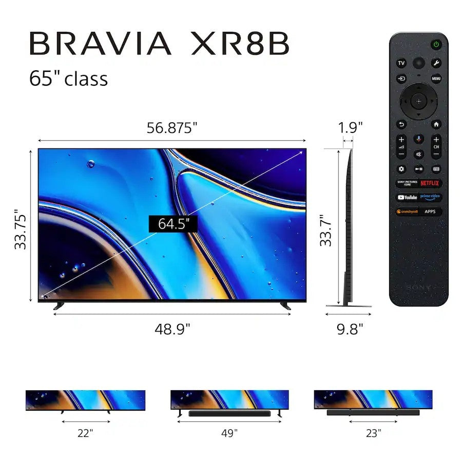 Sony - 65" Class BRAVIA XR8B OLED 4K Google TV