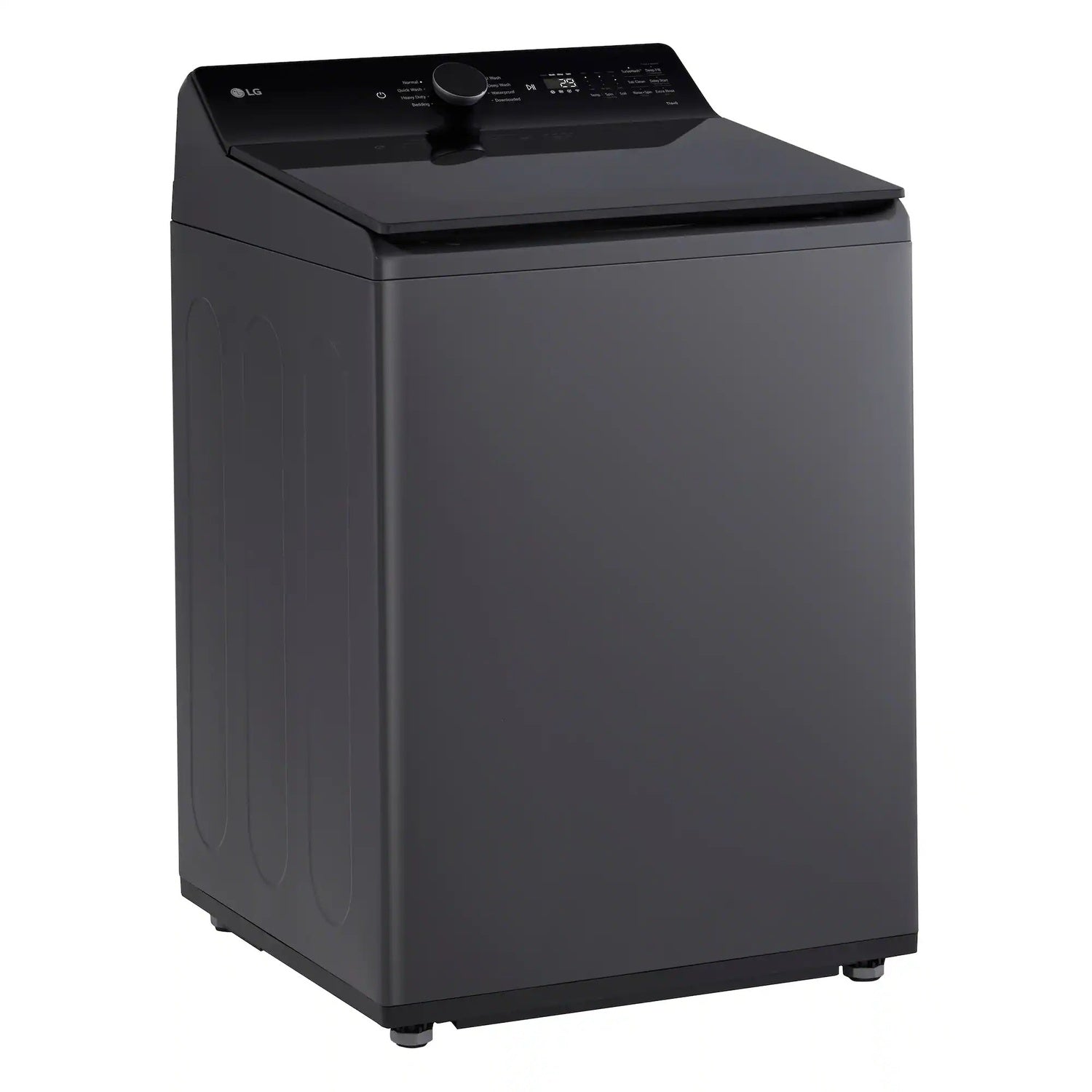 Package - LG - 5.5 Cu. Ft. High Efficiency Smart Top Load Washer with EasyUnload and 7.3 Cu. Ft. Smart Electric Dryer with EasyLoad Door - Matte Black