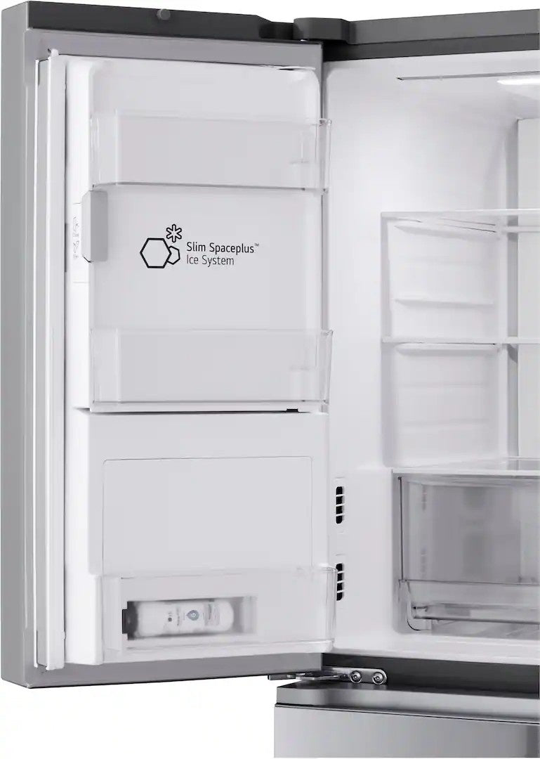 LG - 36-in Wide Standard-Depth MAX 28.6 Cu. Ft. 4-Door French Door Refrigerator Smart Refrigerator with Full Convert Drawer - PrintProof Stainless Steel Look
