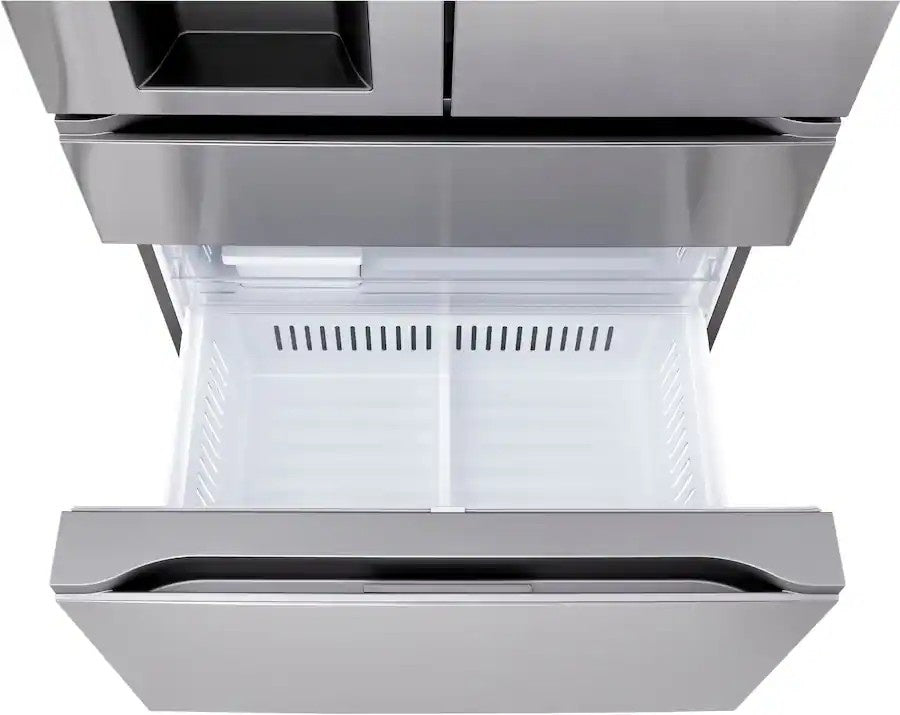 LG - 36-in Wide Standard-Depth MAX 28.6 Cu. Ft. 4-Door French Door Refrigerator Smart Refrigerator with Full Convert Drawer - PrintProof Stainless Steel Look