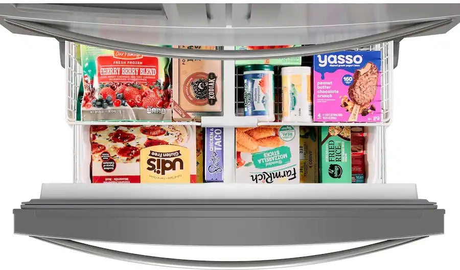 Whirlpool - 36 in. Wide 25 cu. ft. Wide French Door Bottom Mount Refrigerator with Two-Tier Freezer Storage - Stainless Steel
