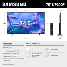 Samsung - 75" Class U7900 Series UHD 4K Smart Tizen TV (2025)