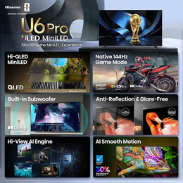 Hisense - 75" Class U6 Pro MiniLED Series QLED 4K UHD Smart Fire TV (2026)