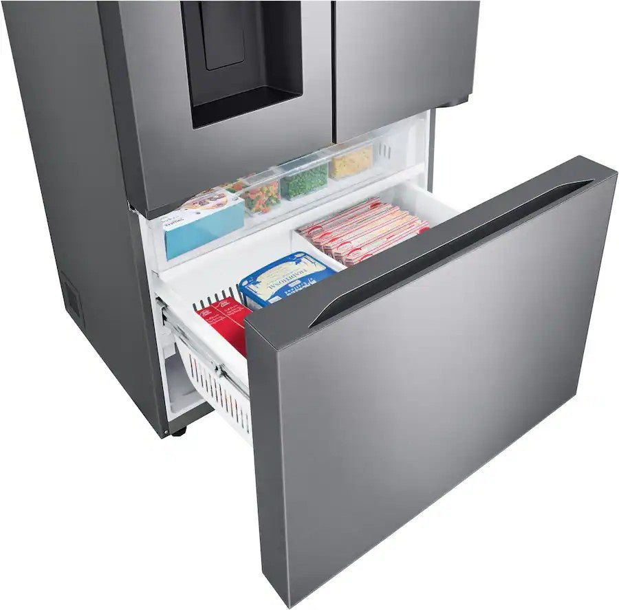 LG - 36-in Counter-Depth MAX 25.5 Cu. Ft. French Door Smart Refrigerator with Ice Plus - PrintProof Stainless Steel Look