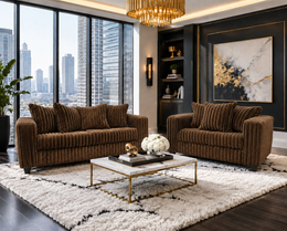 510-2PC Black - Sofa & Loveseat Set