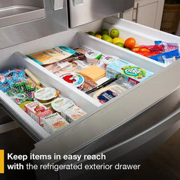 Whirlpool - 36 in. Wide 25 cu. ft. Wide French Door Bottom Mount Refrigerator with Two-Tier Freezer Storage - Stainless Steel