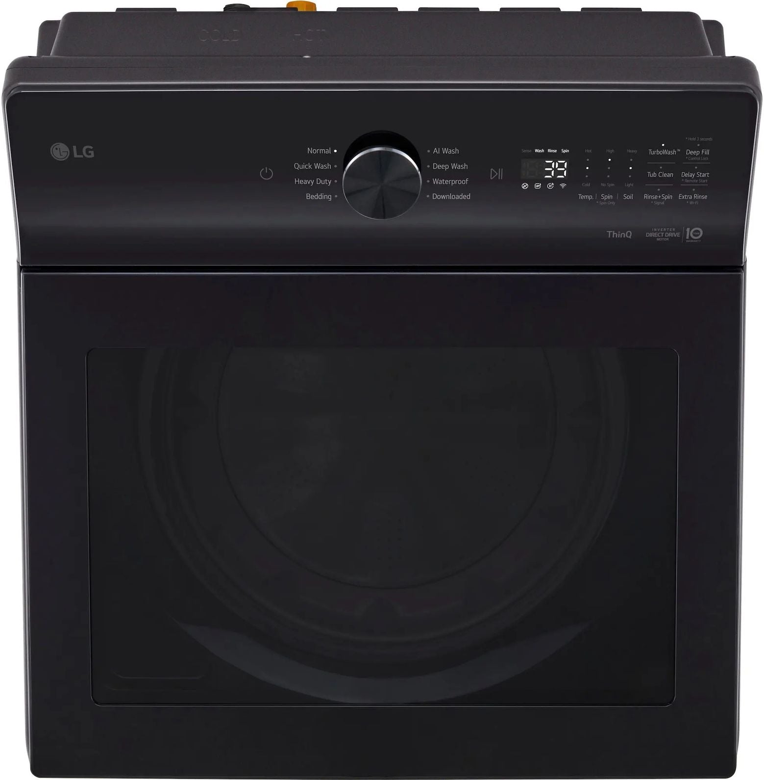 Package - LG - 5.0 Cu. Ft. High-Efficiency Smart Top Load Washer with Easy Unload and 7.3 Cu. Ft. Smart Electric Dryer with Sensor Dry - Platinum Black