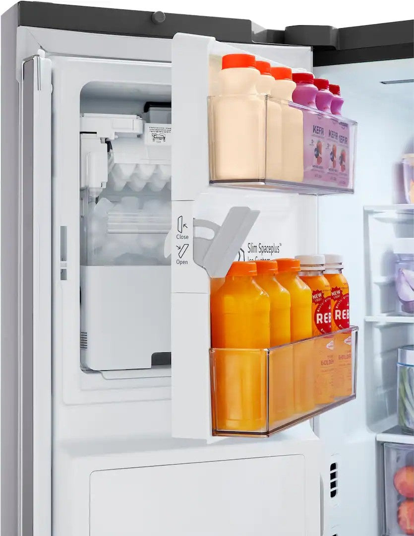 LG - 36-in Counter-Depth MAX 25.5 Cu. Ft. French Door Smart Refrigerator with Ice Plus - PrintProof Stainless Steel Look