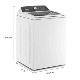 Package - Whirlpool - 4.7-4.8 Cu. Ft. Top Load Washer with 2 in 1 Removable Agitator and 7.0 Cu. Ft. Electric Dryer with Steam and Moisture Sensing - White