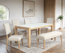 D1120 Dining Table with 4 Chairs & Bench