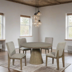 D550-Round Dining Table with 4 Chairs