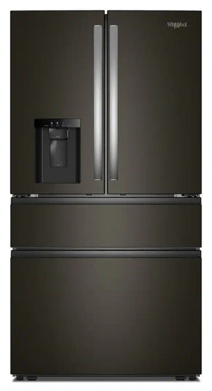 Whirlpool - 36 in. Wide 29 cu. ft. Family-Sized Capacity French Door Refrigerator with Flexible Temperature Drawer - Print Resist Blk Stnlss