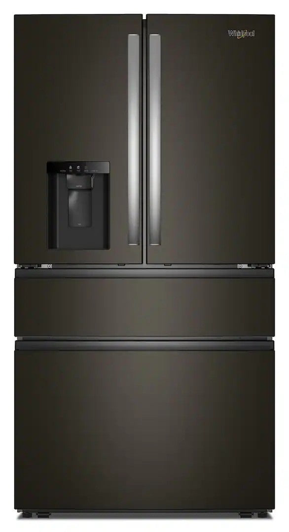Whirlpool - 36 in. Wide 29 cu. ft. Family-Sized Capacity French Door Refrigerator with Flexible Temperature Drawer - Print Resist Blk Stnlss
