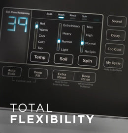 Package - GE - 4.5 Cu. Ft. Top Load Washer with Water Level Control, Deep Fill, Quick Wash, and Glass Lid and 7.4 Cu. Ft. Front Load Electric Dryer with Sensor Dry - White with Matte Black