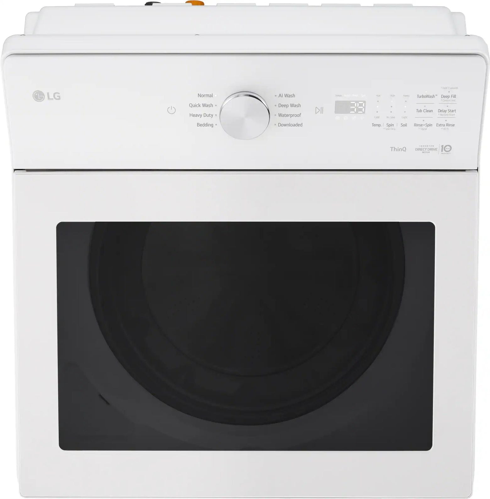 Package - LG - 5.0 Cu. Ft. High-Efficiency Smart Top Load Washer with Easy Unload and 7.3 Cu. Ft. Smart Electric Dryer with Sensor Dry - Alpine White
