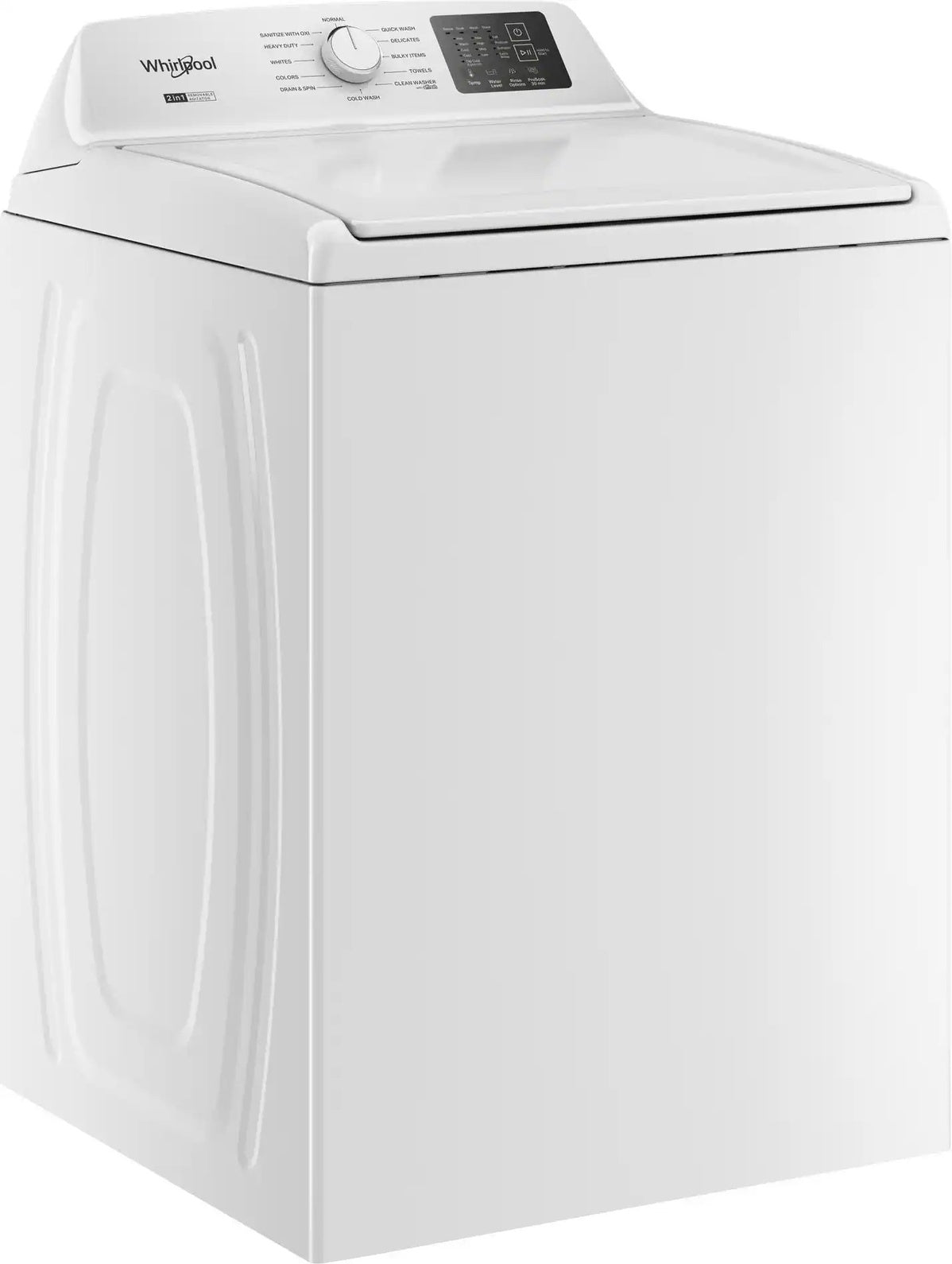 Package - Whirlpool - 4.2-4.3 Cu. Ft. High-Efficiency Top Load Washer with 2-in-1 Removable Agitator and 7.0 Cu. Ft. Gas Dryer with Adaptive Dry - Vented Matching - White