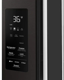 Whirlpool - 36 in. Wide 29 cu. ft. Family-Sized Capacity French Door Refrigerator with Flexible Temperature Drawer - Print Resist Blk Stnlss