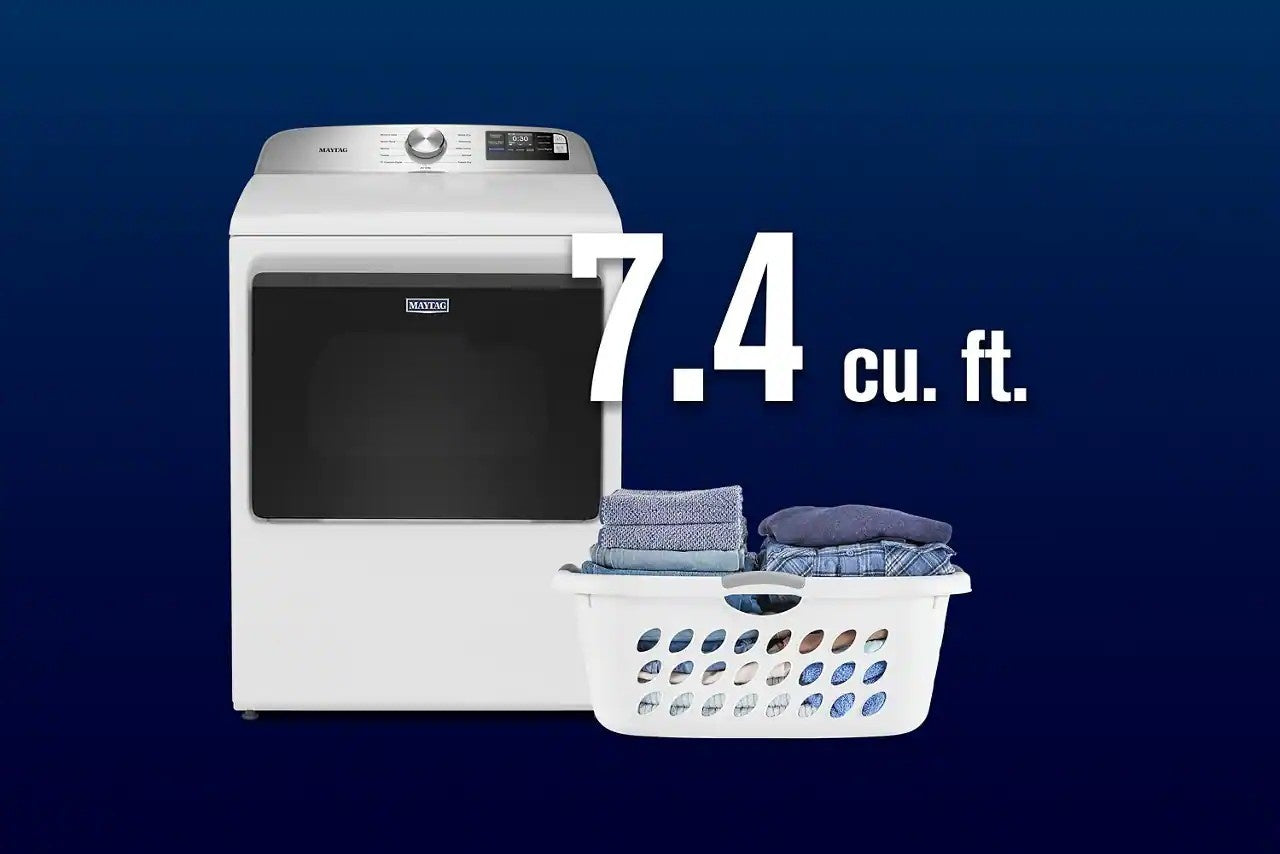 Package - Maytag - 5.3 Cu. Ft. High-Efficiency Smart Top Load Impeller Washer with Extra Power and 7.4 Cu. Ft. Smart Gas Dryer with Extra Power and Advanced Moisture Sensing - White