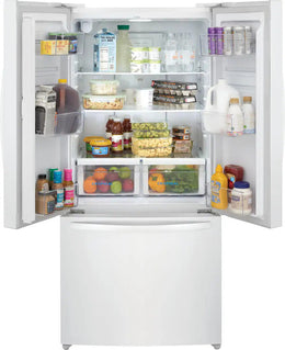Frigidaire - 31 in. Wide 18 Cu. Ft. Counter Depth French Door Refrigerator with CrispSeal Crispers - White