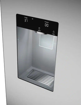Bosch - 100 Series 36 in. Wide 26 Cu. Ft. French Door Bottom Freezer Smart Refrigerator with External Ice and Water - Stainless Steel