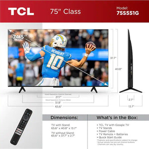 TCL - 75" Class S5-Series 4K UHD LED Smart Google TV (2024)