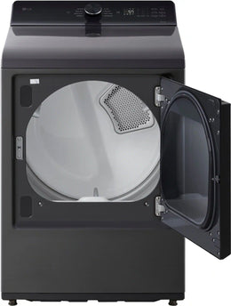 Package - LG - 5.0 Cu. Ft. High-Efficiency Smart Top Load Washer with Easy Unload and 7.3 Cu. Ft. Smart Electric Dryer with Sensor Dry - Platinum Black