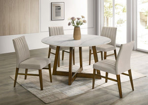ENZO20 Dark Oak Dining Table with 4 Chairs