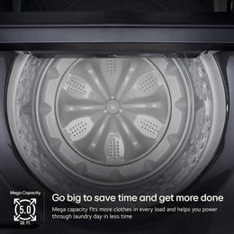 Package - LG - 5.0 Cu. Ft. High-Efficiency Smart Top Load Washer with Easy Unload and 7.3 Cu. Ft. Smart Electric Dryer with Sensor Dry - Platinum Black