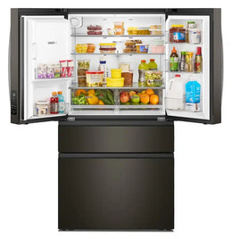 Whirlpool - 36 in. Wide 29 cu. ft. Family-Sized Capacity French Door Refrigerator with Flexible Temperature Drawer - Print Resist Blk Stnlss