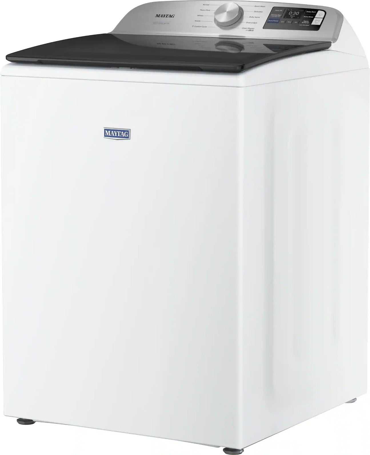 Package - Maytag - 5.3 Cu. Ft. High-Efficiency Smart Top Load Impeller Washer with Extra Power and 7.4 Cu. Ft. Smart Gas Dryer with Extra Power and Advanced Moisture Sensing - White