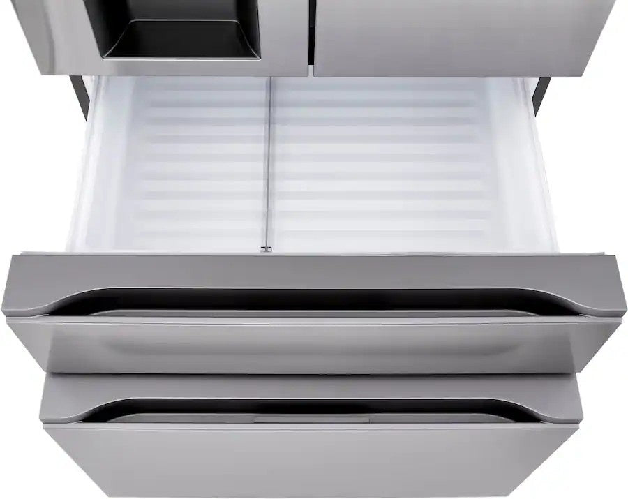 LG - 36-in Wide Standard-Depth MAX 28.6 Cu. Ft. 4-Door French Door Refrigerator Smart Refrigerator with Full Convert Drawer - PrintProof Stainless Steel Look