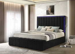 Florence Black Bouclé Platform Bed