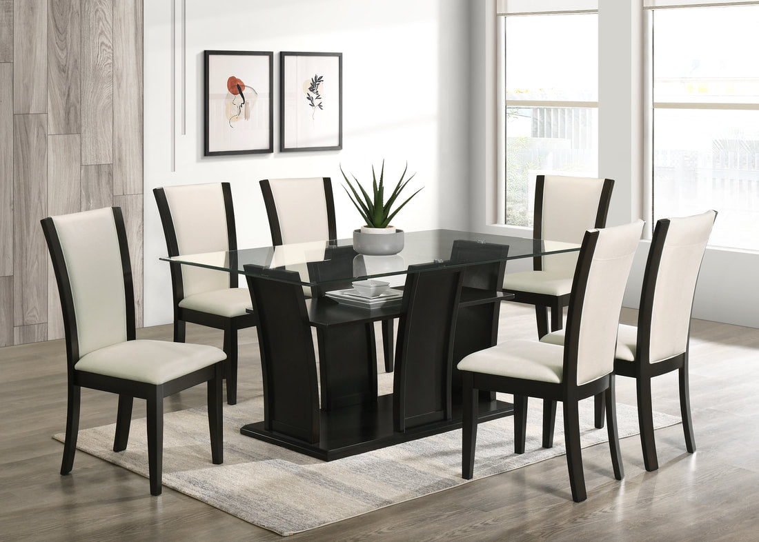 Florida-White (LINEN) Dining Table with 6 Chairs