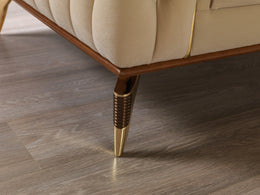 Belinda Ivory Velvet Sofa 89" & Loveseat 69"