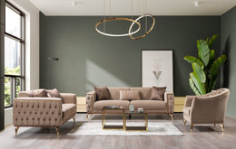 Belinda Coffee Velvet Chair
