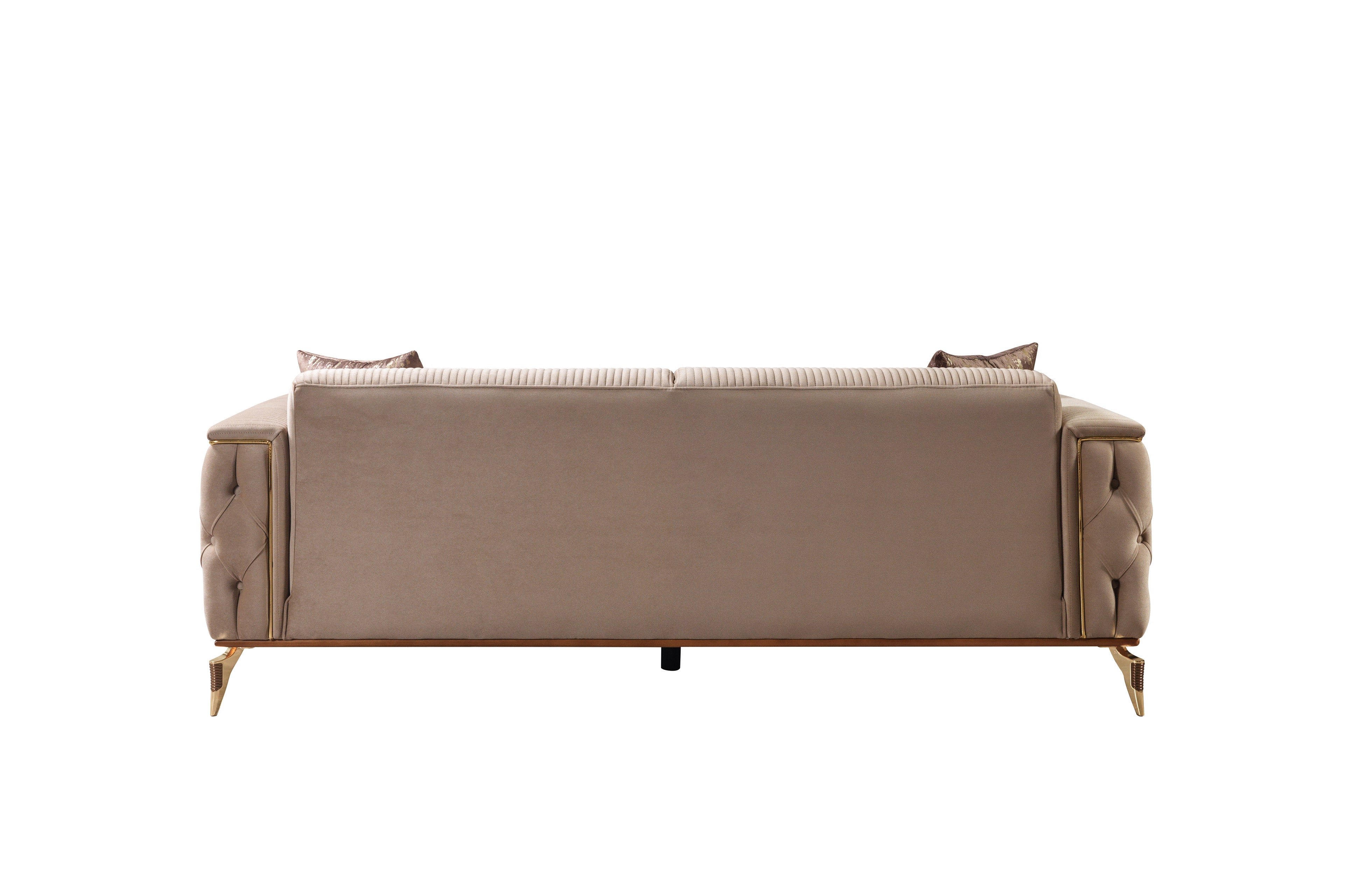 Belinda Coffee Velvet Sofa 89" & Loveseat 69"