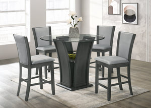 Orlando-Grey Pub Table with 4 Chairs