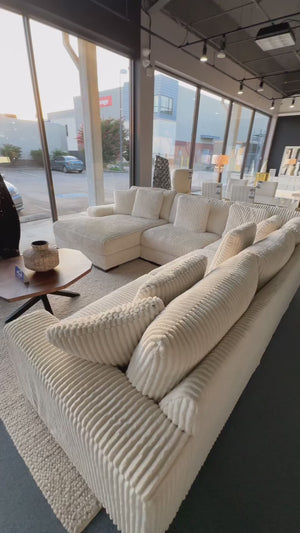 211 6-Piece Beige Sectional with Chaise