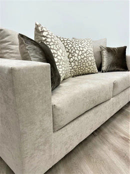 110-2PC Hollywood Beige - Sofa and Loveseat Set