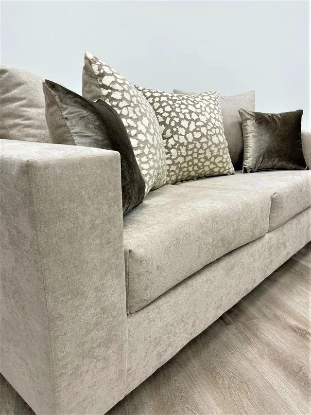 110-2PC Hollywood Beige - Sofa and Loveseat Set