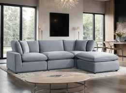 SKY Gray Velvet Modular Sectional