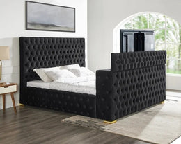 Future Black Platform Bed - Queen