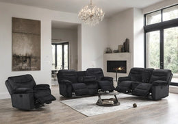 BRAVO - Black 3pc Reclining Set